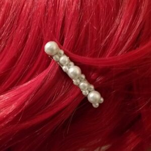 Ariel's pearl barrettes with wig