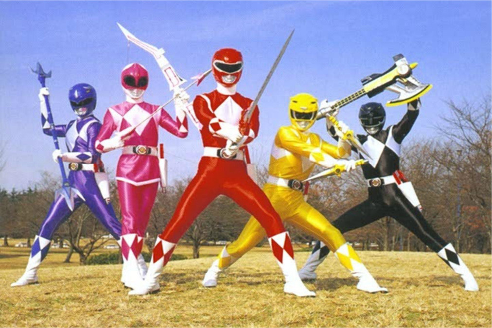Mighty Morphin Power Ranger costume inspiration with weapons