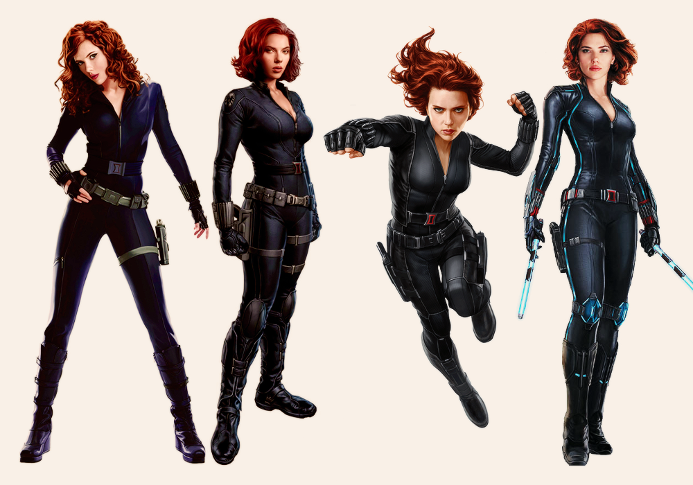 Black Widow costume from all current movies